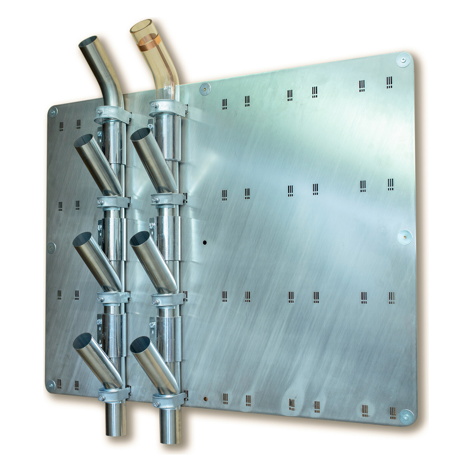 Koppelwand Koppelwand van RVS plaat met twee verdelers